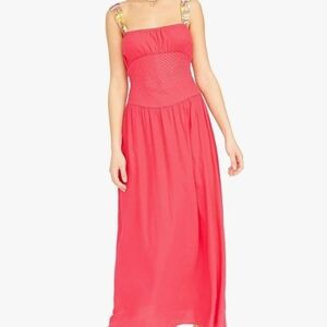 Free People Vibrant Pink Maxi Dress